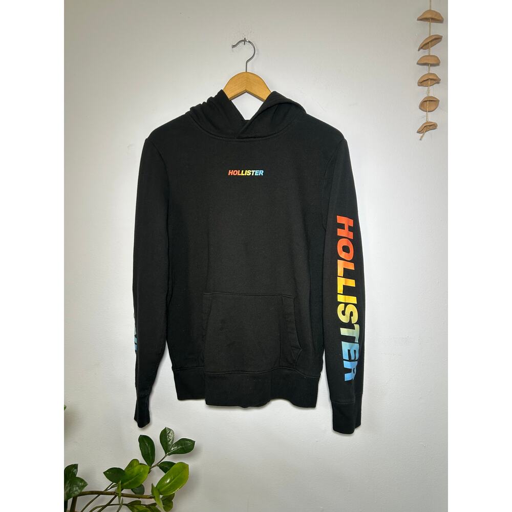 Black‎ Rainbow Hollister California Hoodie | Hooded Sweatshirt - (Men's M)